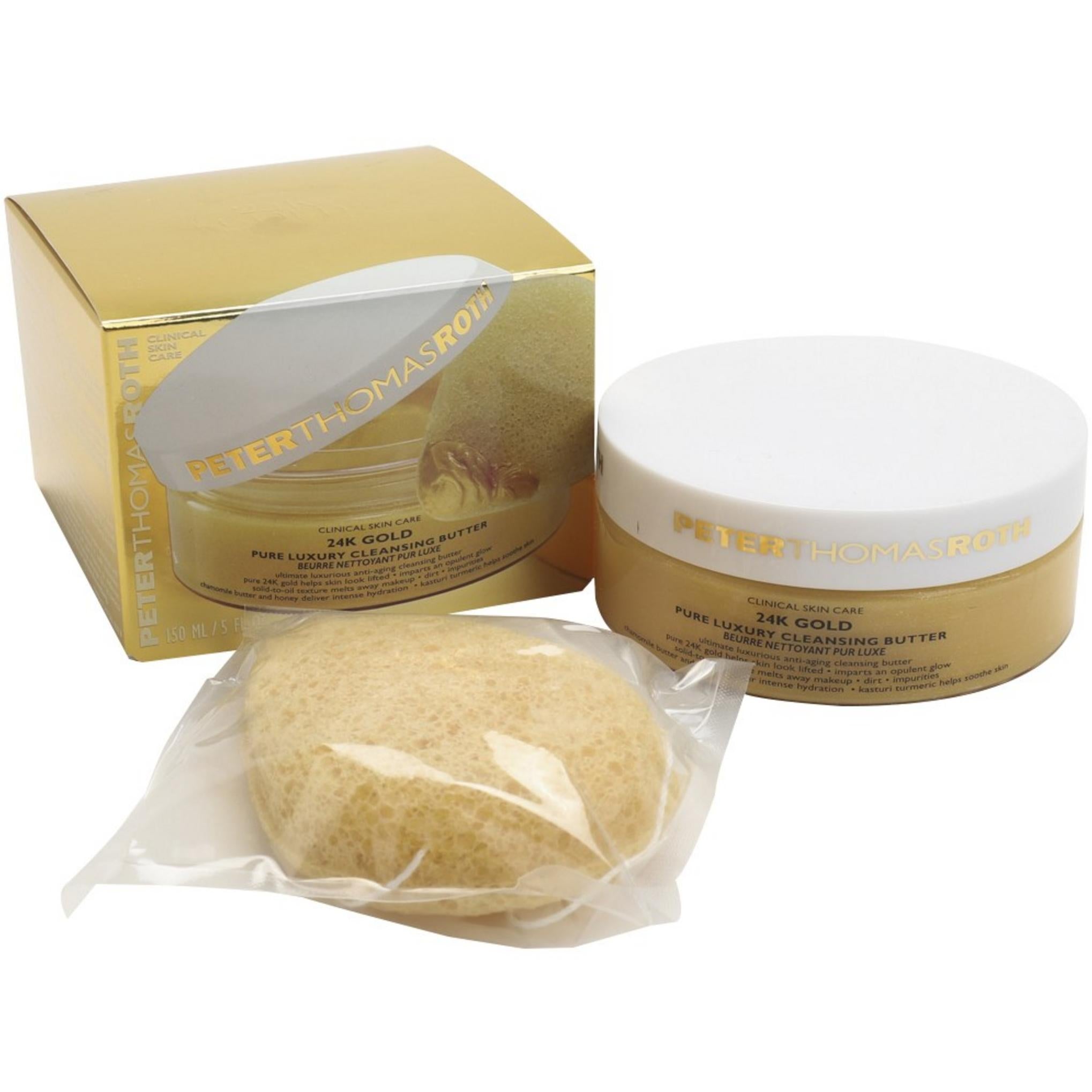 زبدة التنظيف الفاخرة النقية من الذهب عيار 24 قيراط من بيتر توماس روث
