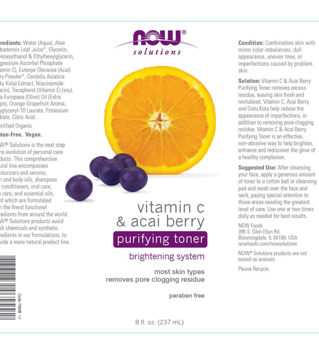 Now Foods Vitamin C & Acai Berry Purifying Toner
