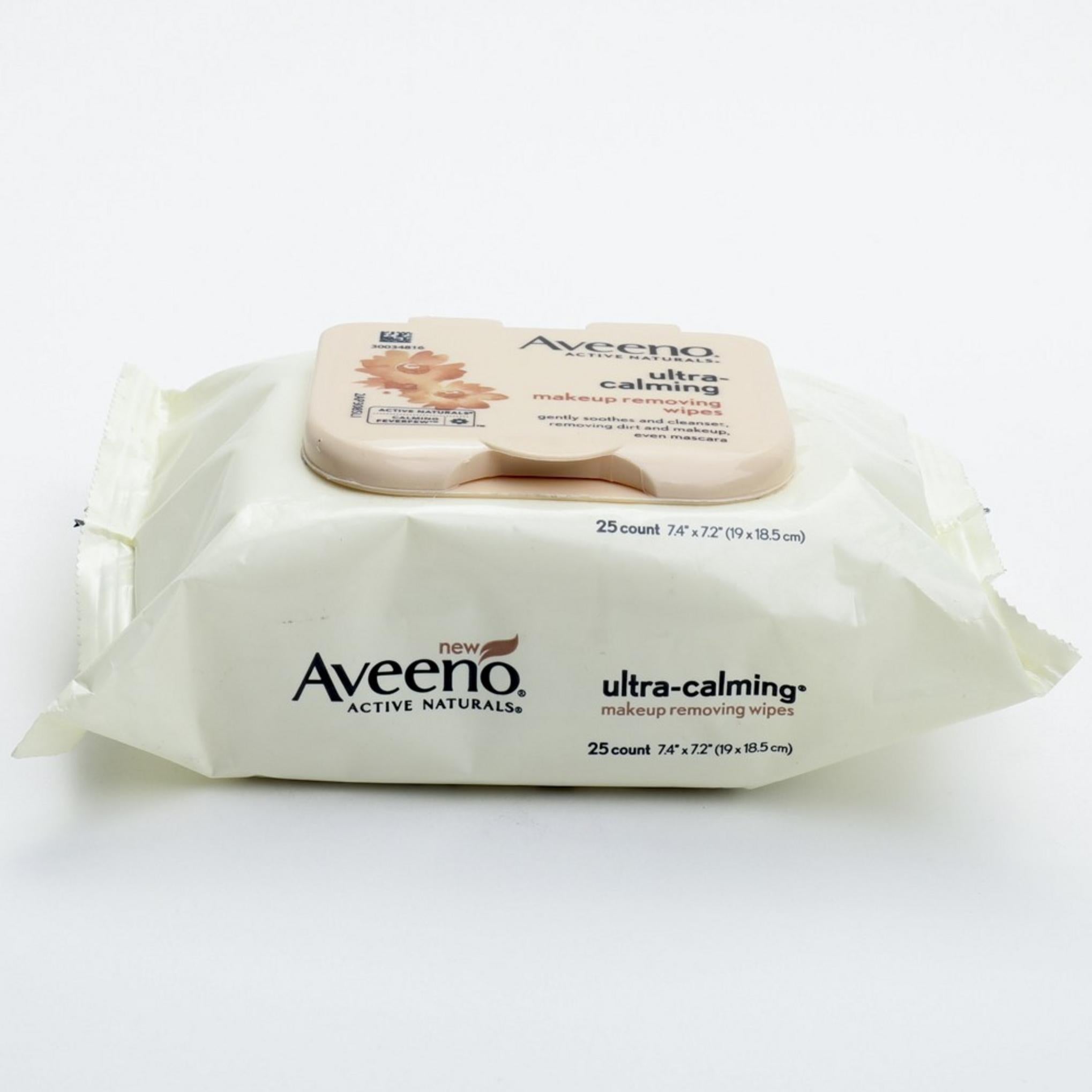 Toallitas desmaquillantes Aveeno Ultra Calming 19 x 18,5 cm
