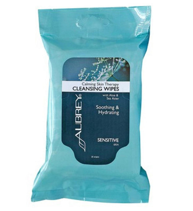 Toalhetes de limpeza calmantes para terapia da pele Aubrey Organics