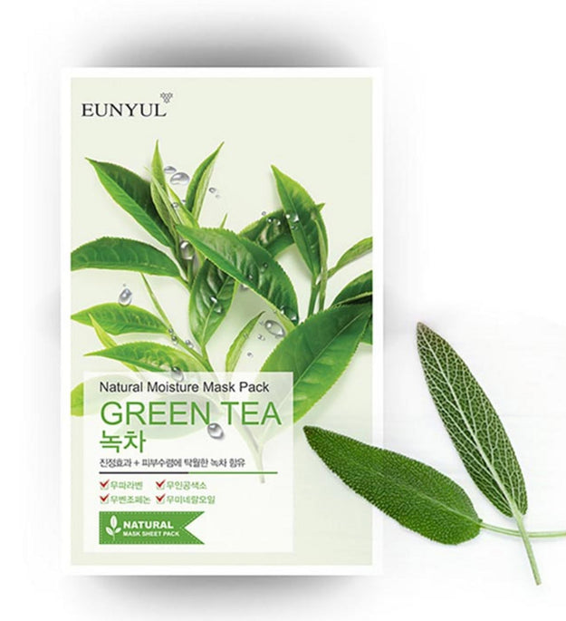 Pack de masques au thé vert naturel Eunyul