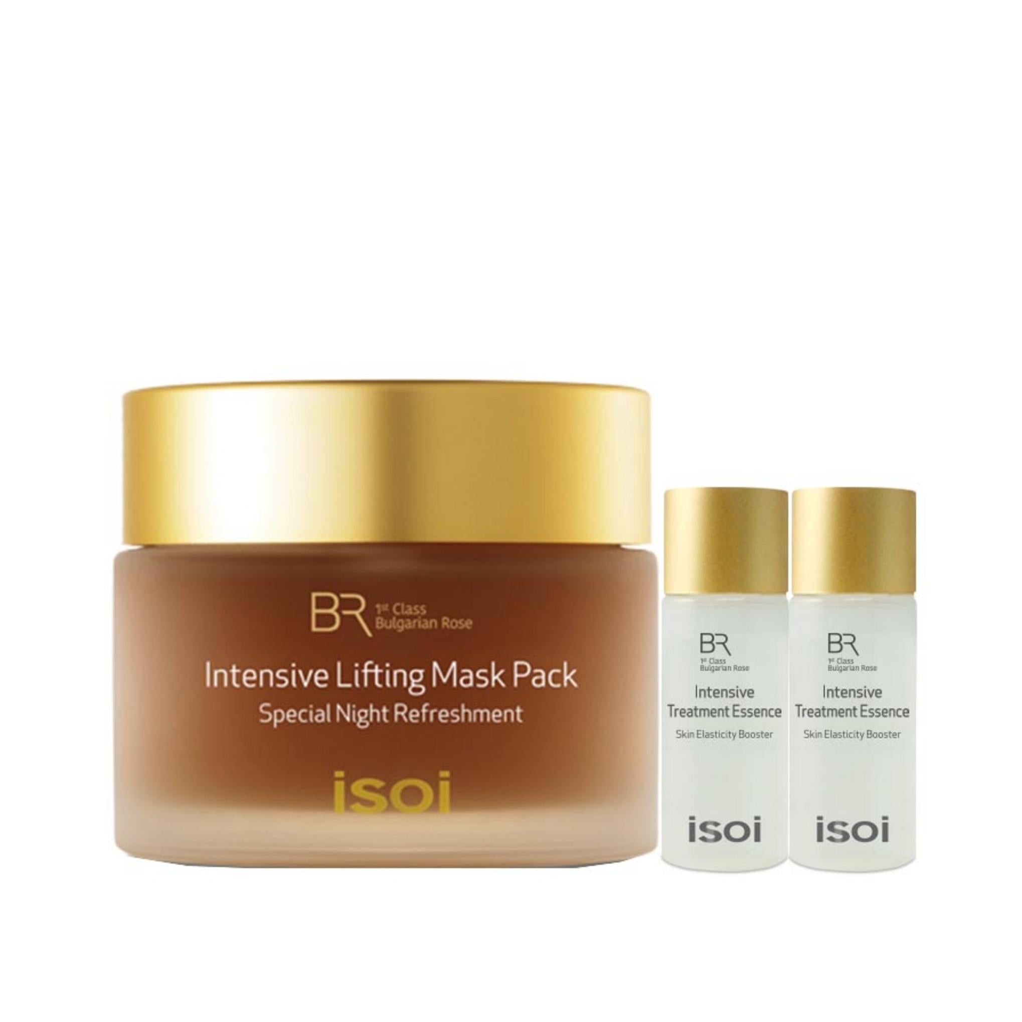 ISOI Pack Masque Liftant Intensif à la Rose Bulgare 50 ml + Tonique Élasticité 8 ml x 2p