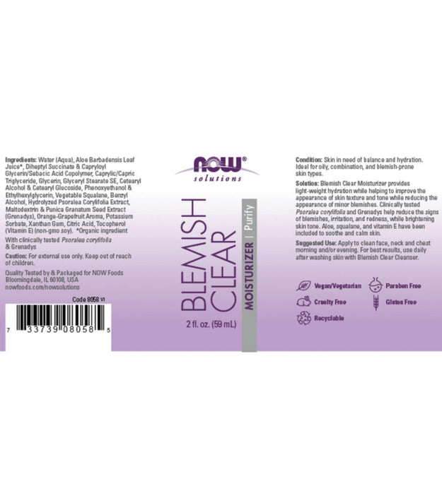 Now Food Solution Blemish Clear Moisturizer Purify