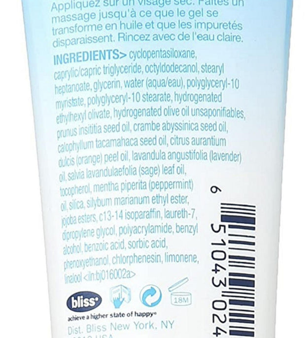 Limpiador en gel y aceite Bliss Fabulous Makeup Melt
