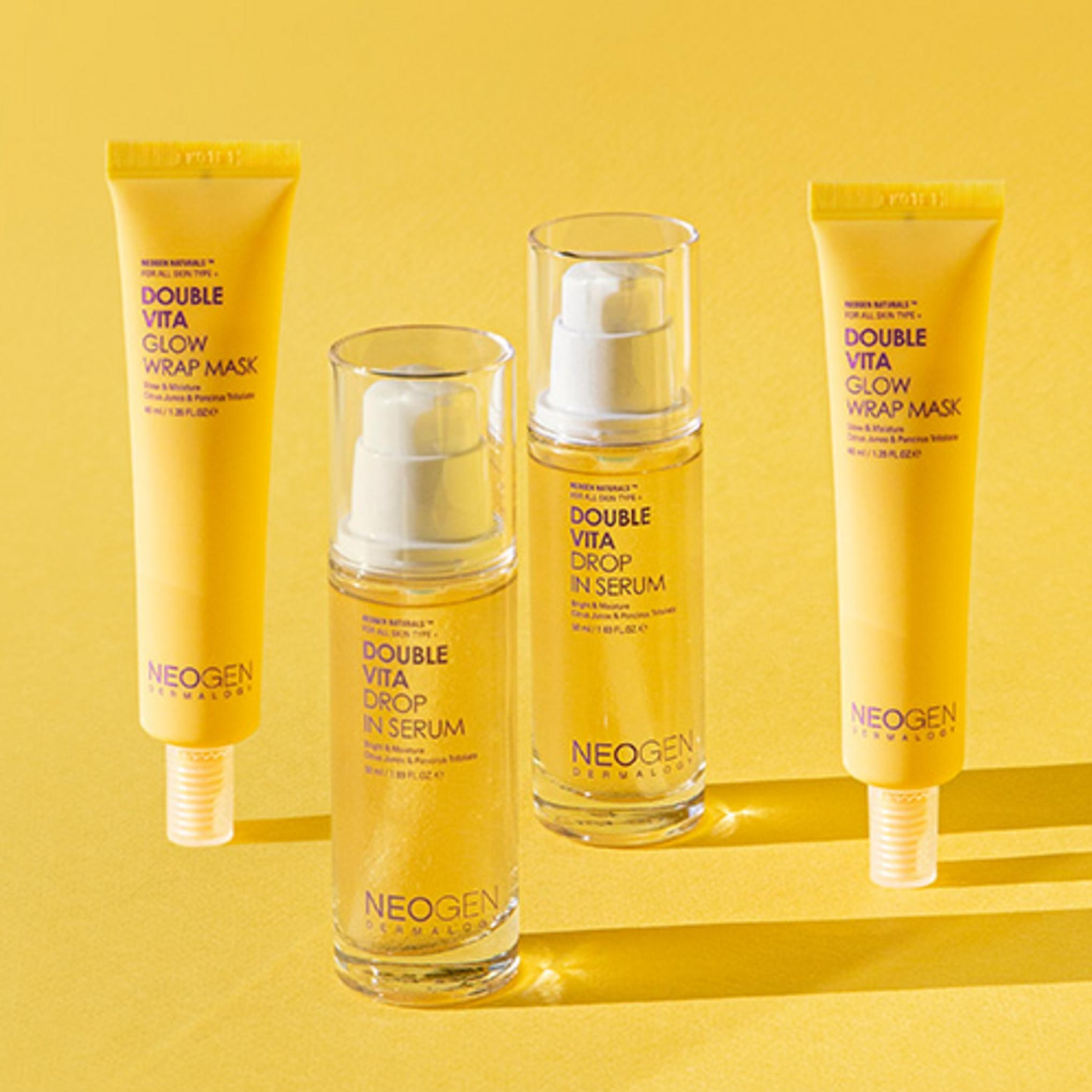 Neogen Dermalogy ダブルビタ ドロップインセラム 50ml + グロウラップマスク 40ml セット