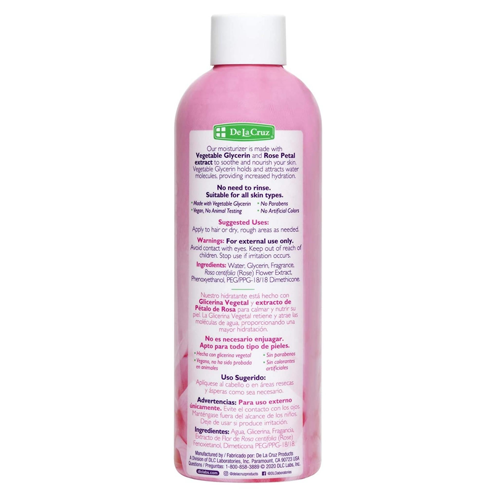 مرطب للشعر من دي لا كروز بالجلسرين وماء الورد