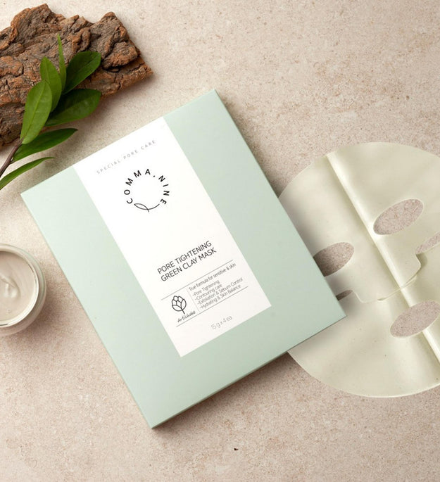 Pack de masques en plâtre à l'argile sébum/pores Comma Nine