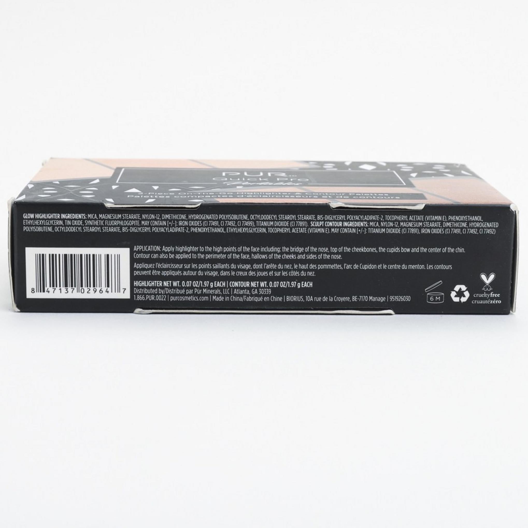 Evidenziatore portatile PUR Quick Pro e palette per contouring