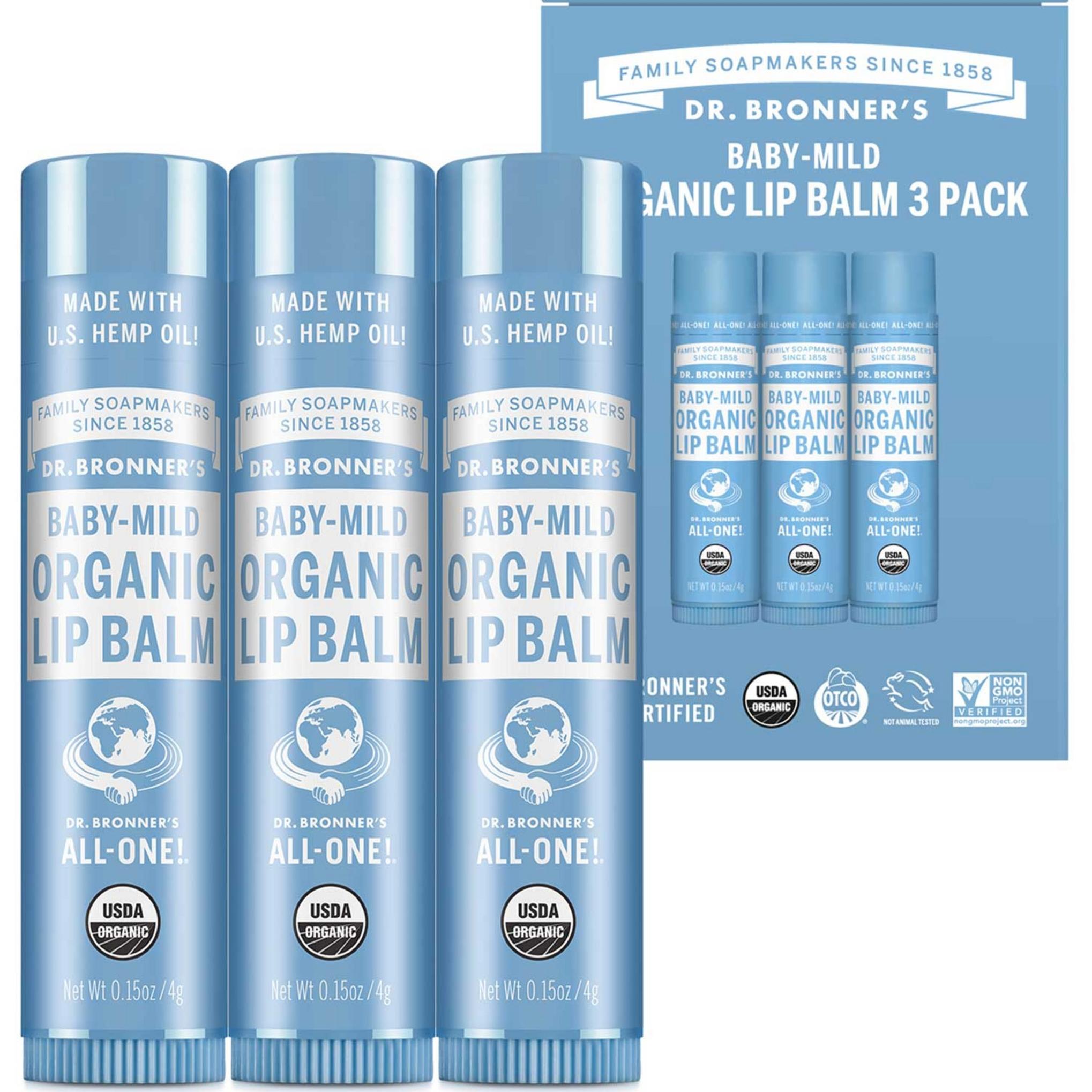 Balsamo labbra delicato per bambini Dr. Bronner's 4g