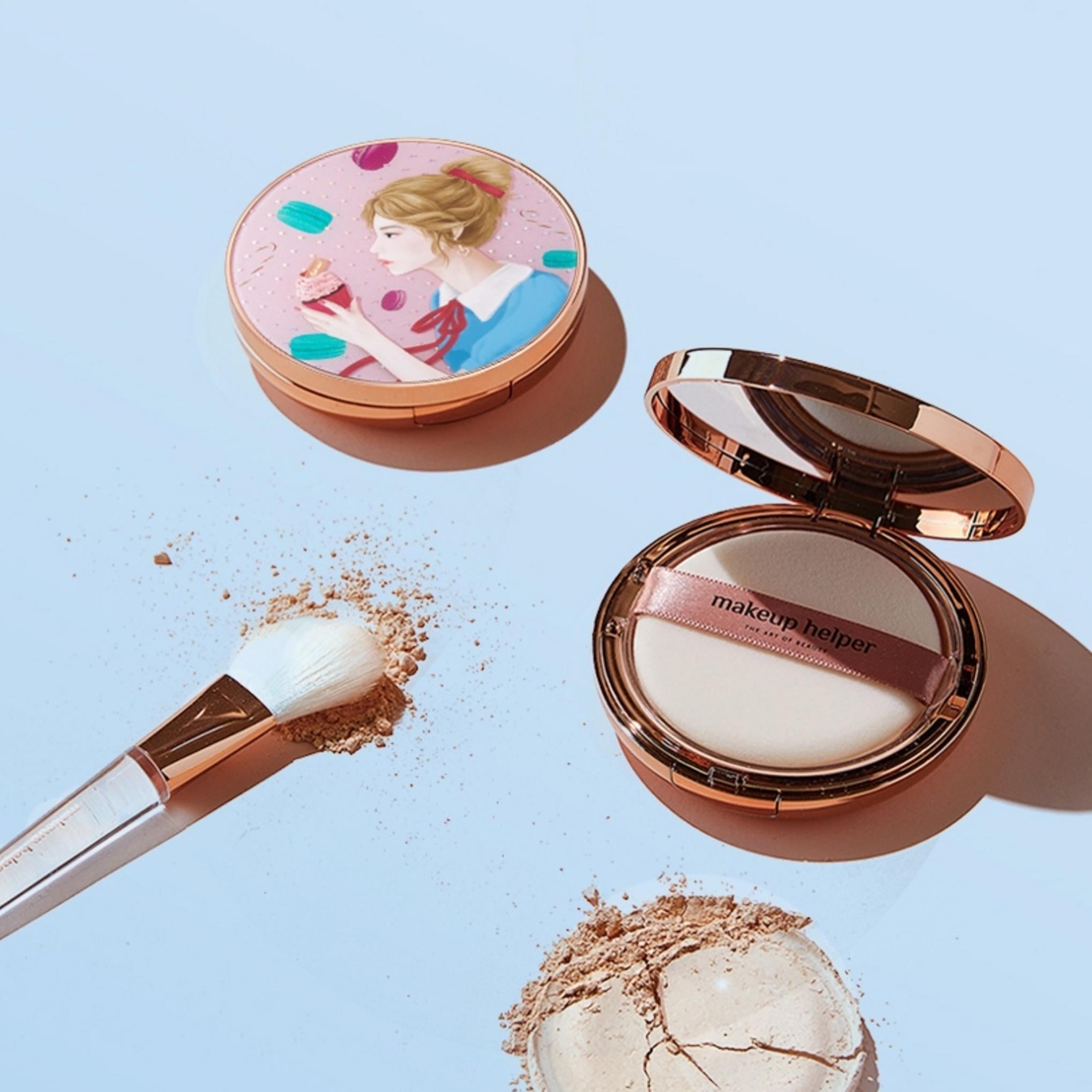 Makeup Helper Art Pact Original Pro Finish Pact Puder Lovely Rachel 23g + Puff-Set