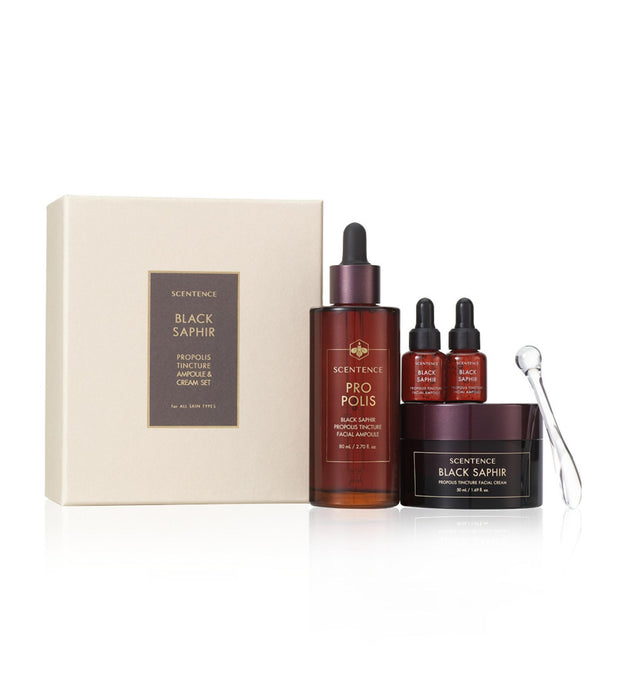Sentence Black Sapphire Propolis Tincture Ampoule 80ml + 5ml x 2p + Cream 50ml + Spatula Set