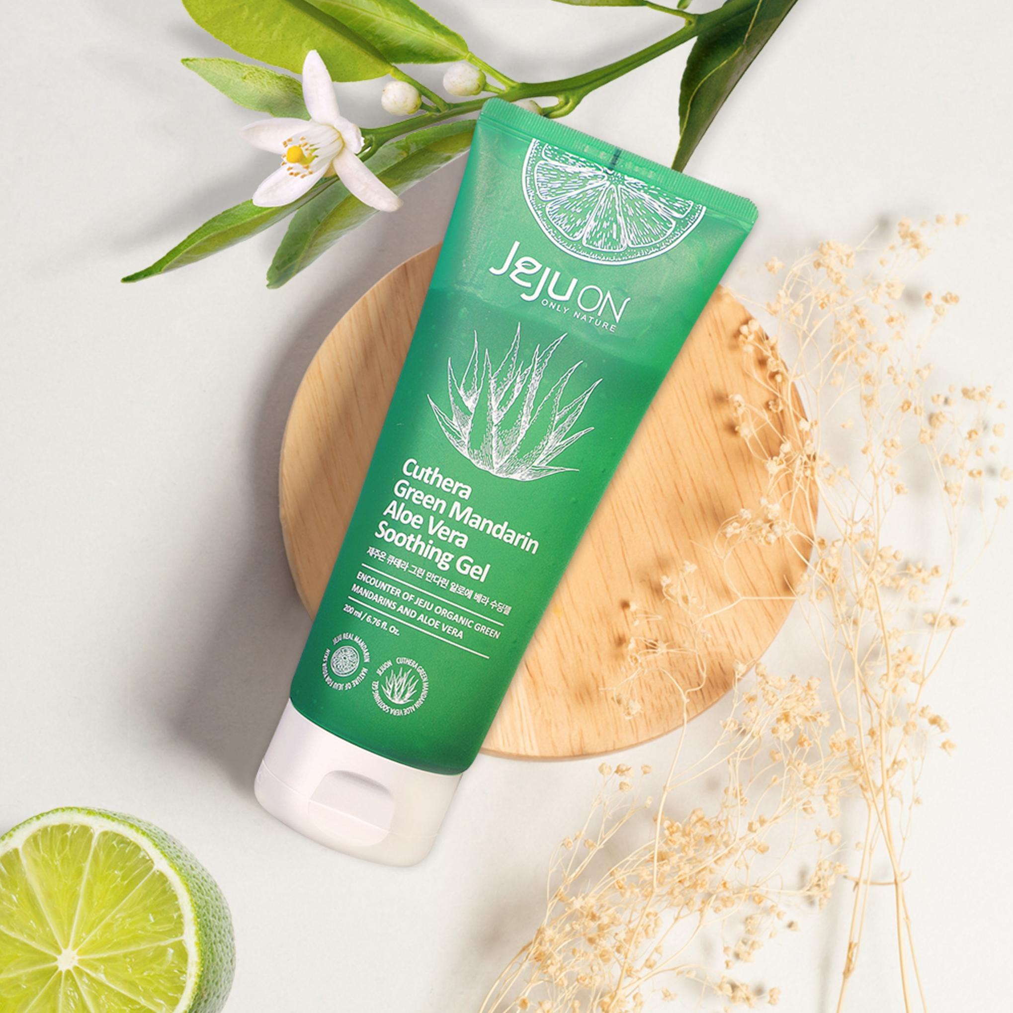 Gel calmante de aloe vera con mandarina verde Jejuon Qtera