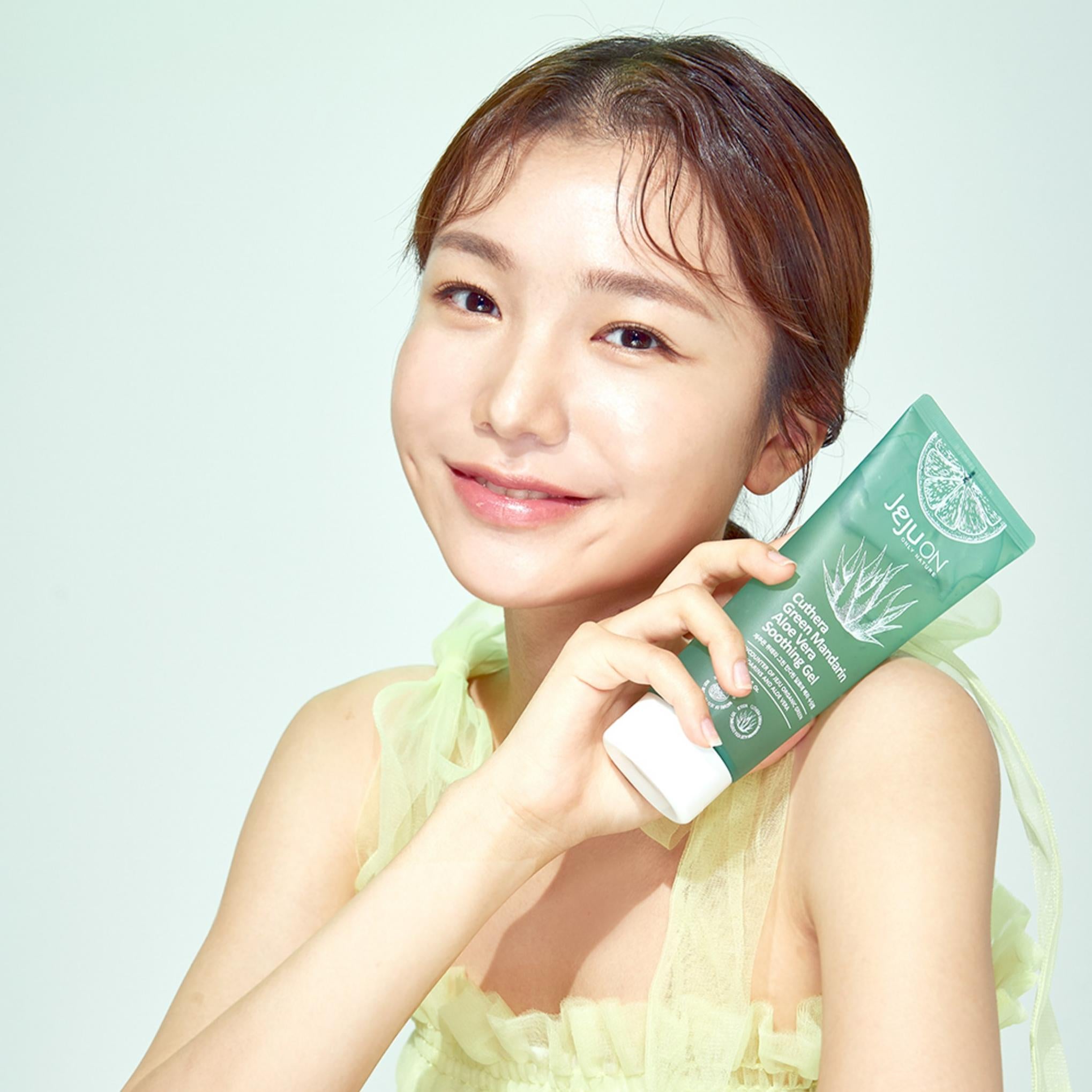 Gel calmante de aloe vera con mandarina verde Jejuon Qtera