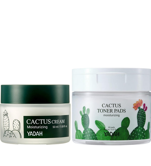 Yada Cactus Toner Pad + Feuchtigkeitscreme, 2er-Set