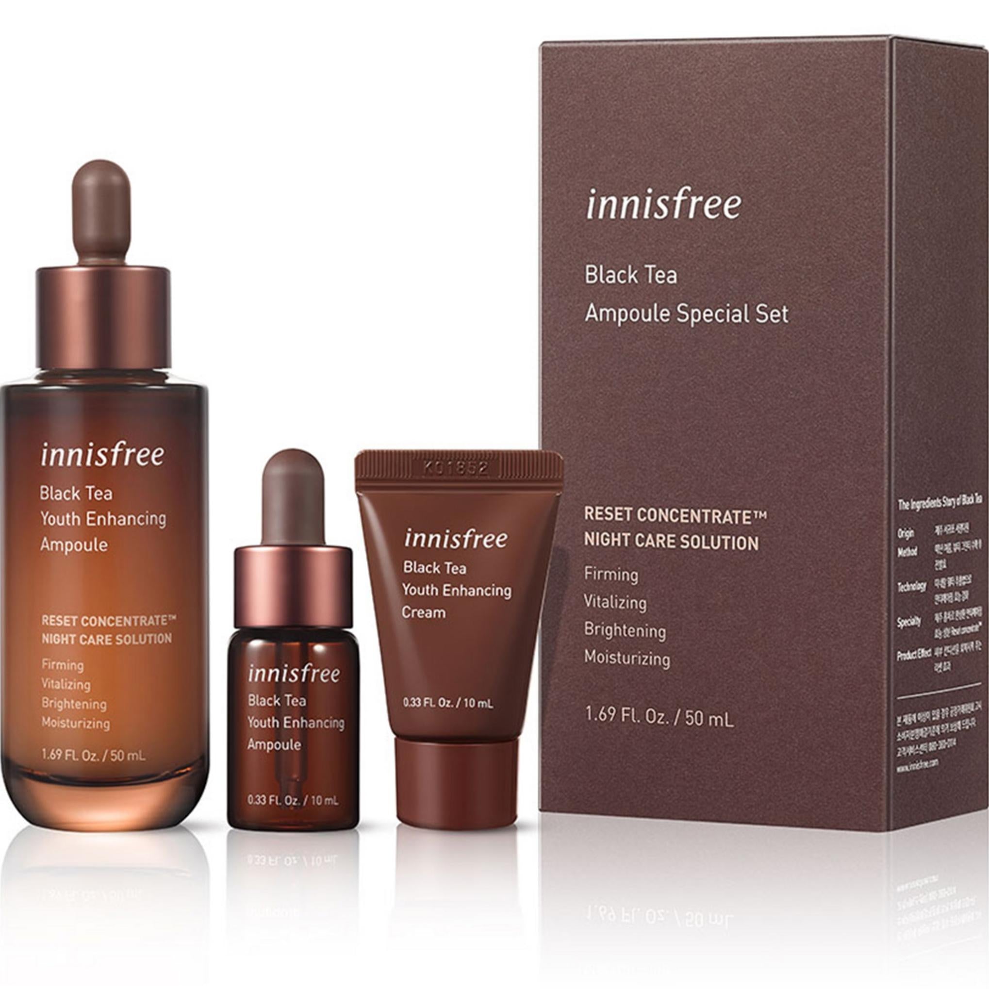 Innisfree Black Tea Youth Enhancing Ampoule Ensemble de grande capacité