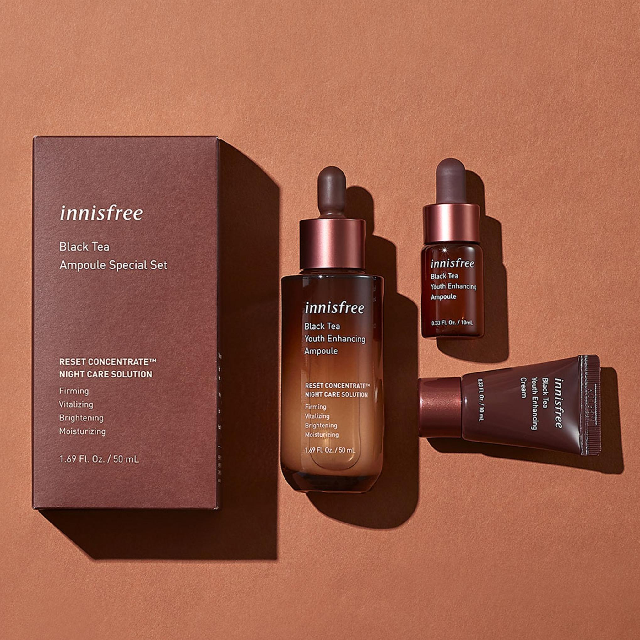 Innisfree Black Tea Youth Enhancing Ampoule Ensemble de grande capacité