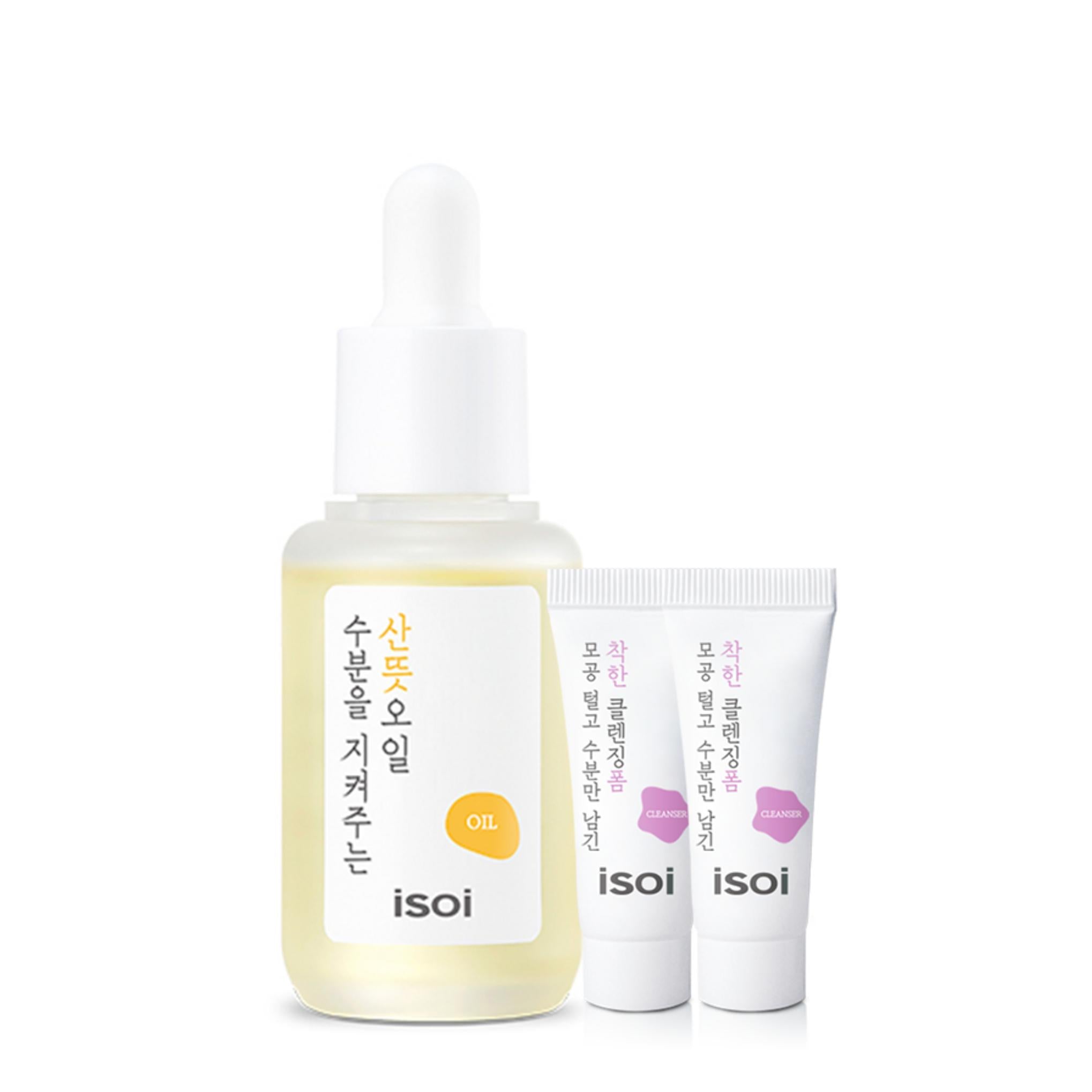 Isoi Moisturizing Refreshing Oil 30 ml + Feuchtigkeitsschaum 7 ml x 2EA