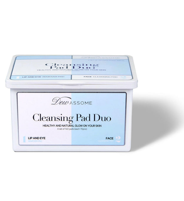 Duosome Cleansing Pad Duo Face Cleansing Pad 70 folhas + Removedor de lábios e olhos 70 folhas