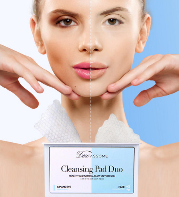 Duosome Cleansing Pad Duo Face Cleansing Pad 70 folhas + Removedor de lábios e olhos 70 folhas