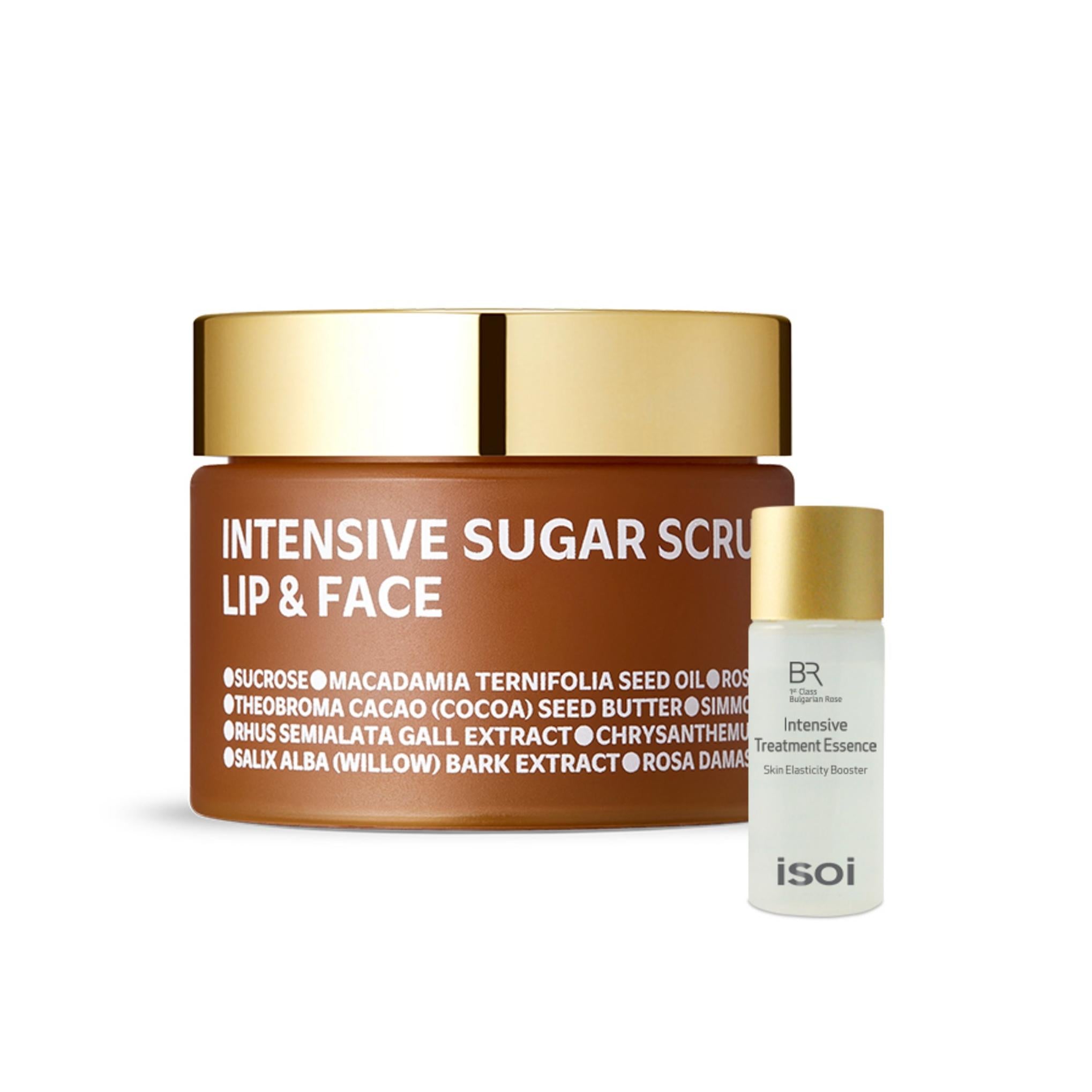 Isoi Intensive Sugar Scrub Lip & Face 60 g + Intensive Treatment Essence 8 ml