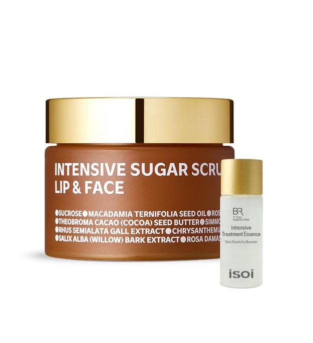 Isoi Intensive Sugar Scrub Labios y Rostro 60g + Esencia de Tratamiento Intensivo 8ml