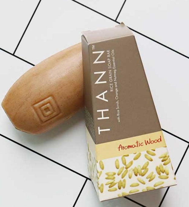 THANN Aromatic Wood Rice Grain Soap Bar Citrus Fragrance