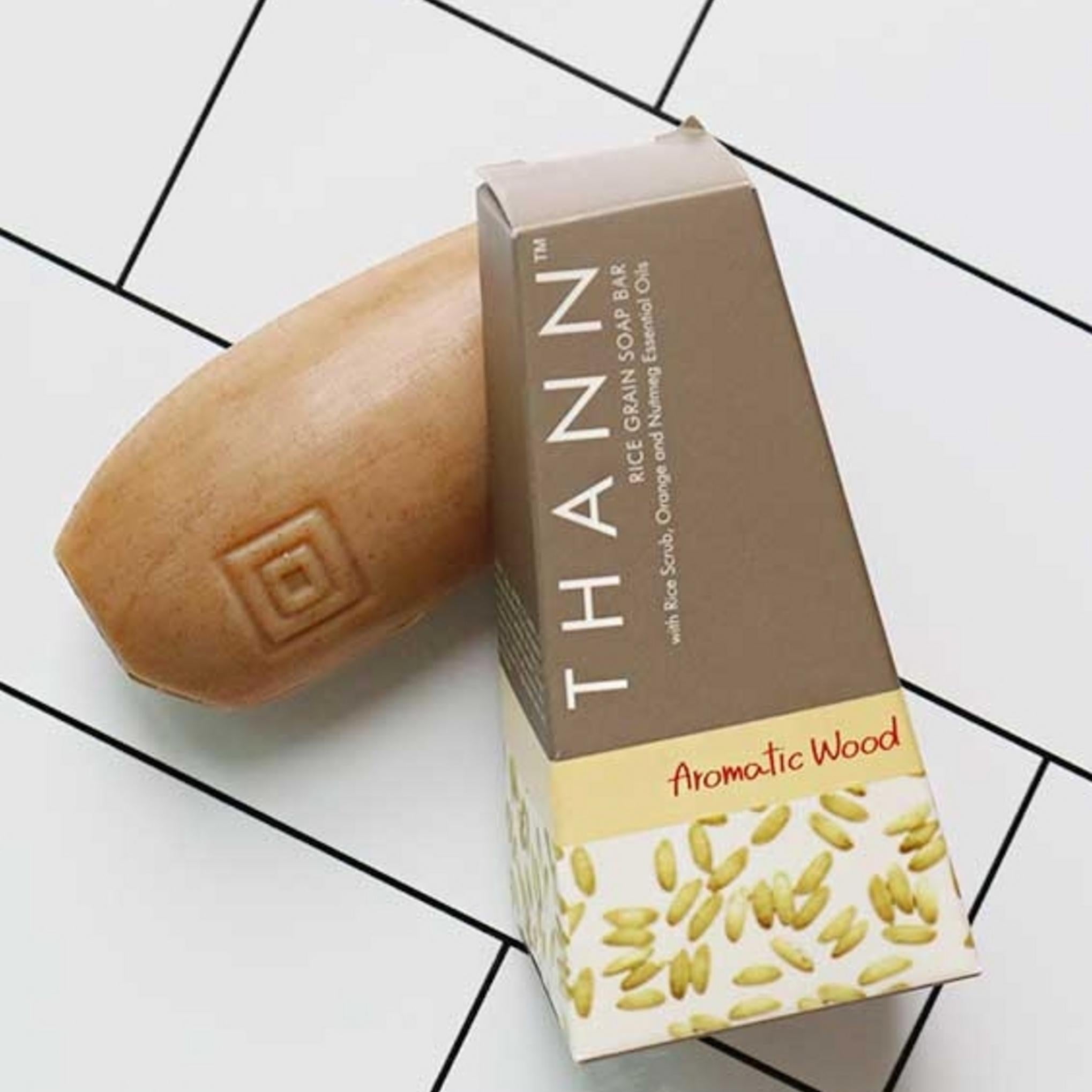 Thann Rice Collection THANN Aromatic Wood Rice Grain Soap Bar Citrus Fragrance