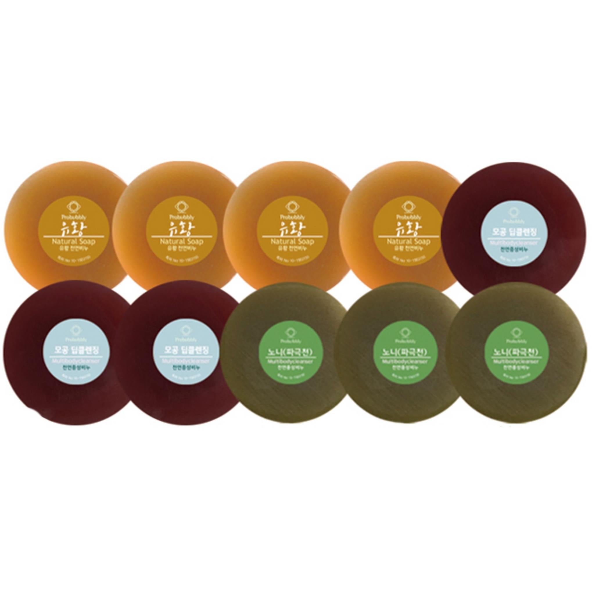 Нейтральное мыло Probubbly Premium 10р, набор 1100г Сера 4р + Нони 3р + Глубокое очищение 3р