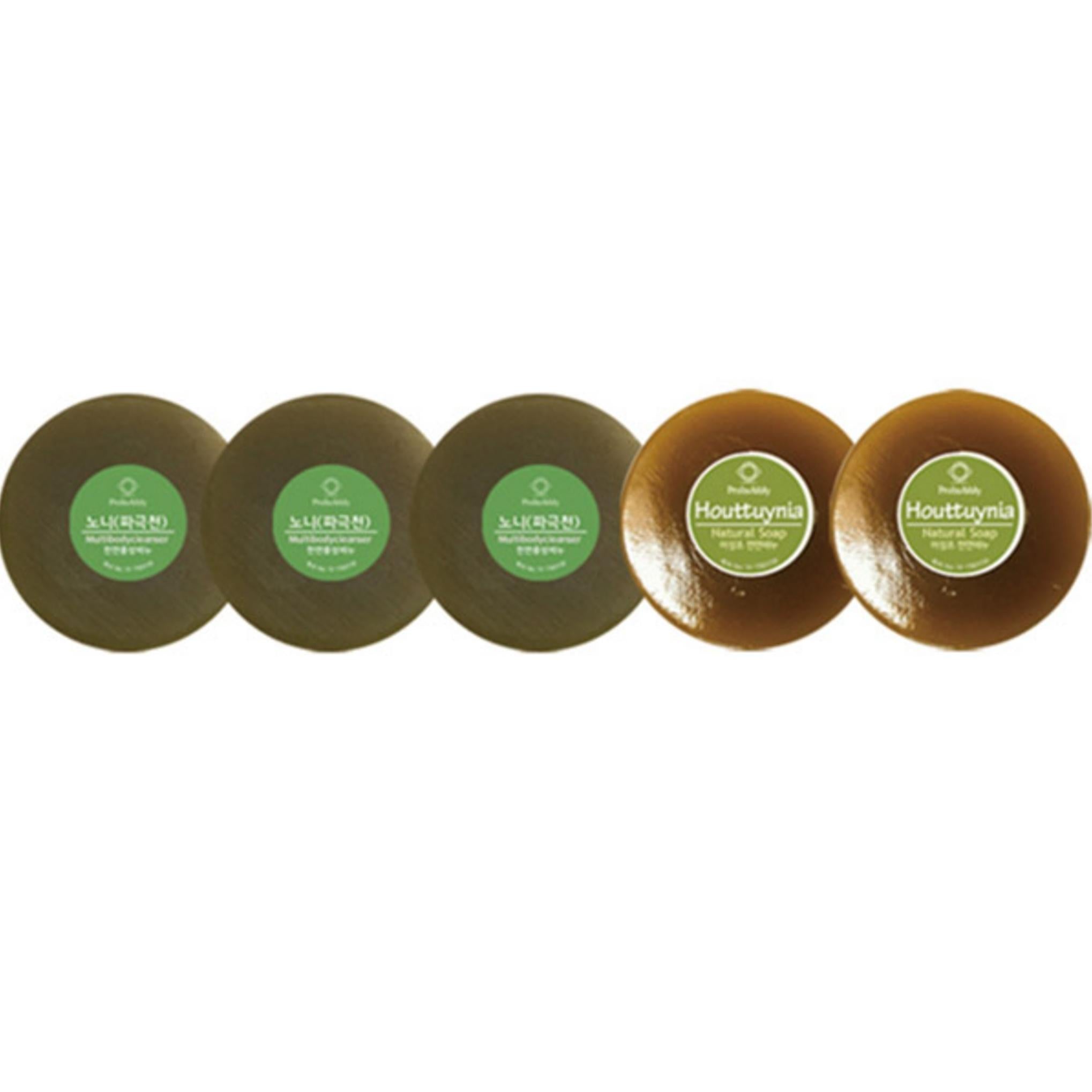 Probubbly Premium Neutral Soap 5p Set 550g Noni 3p + Eoseongcho 2p