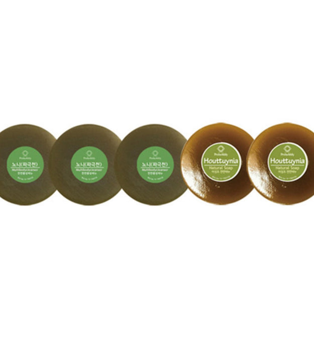Probubbly Premium Neutral Soap 5p Set 550g Noni 3p + Eoseongcho 2p