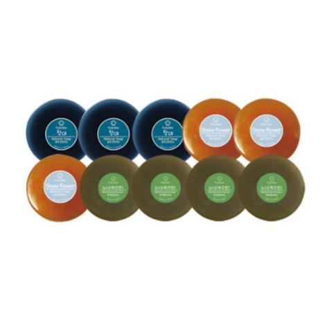 Probubbly Premium Neutral Soap 10p Set 1100g Noni 4p + Snowflake 3p + Cheongdae 3p