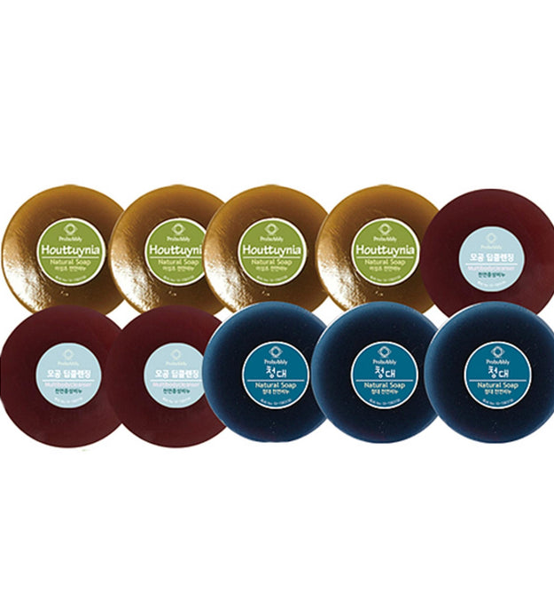 Probubbly Premium Neutral Soap 10p Set 1100g Eoseongcho 4p + Deep Cleansing 3p + Cheongdae 3p