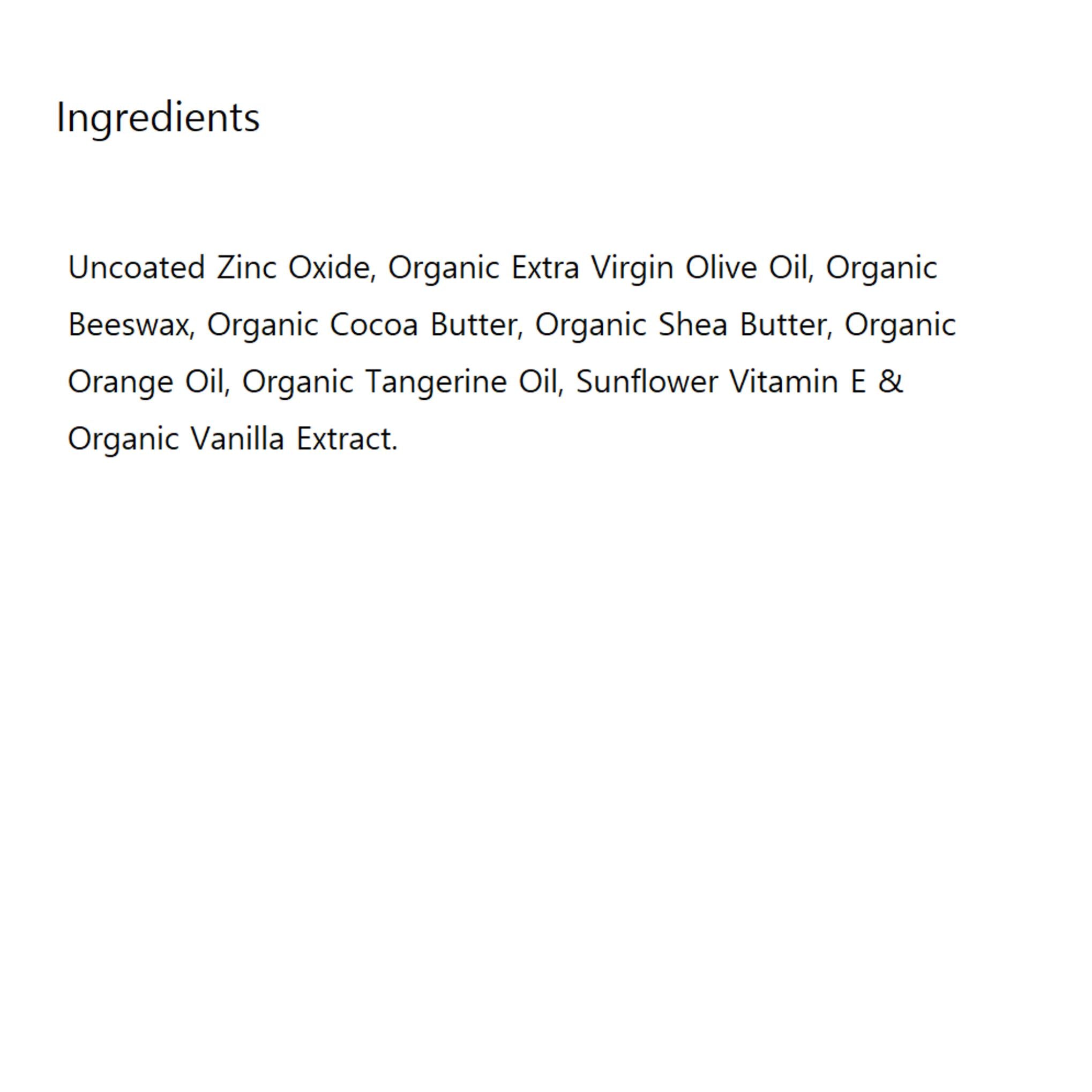 Натуральный минеральный солнцезащитный крем для лица Badger Kids, мандарин и ваниль, SPF 35