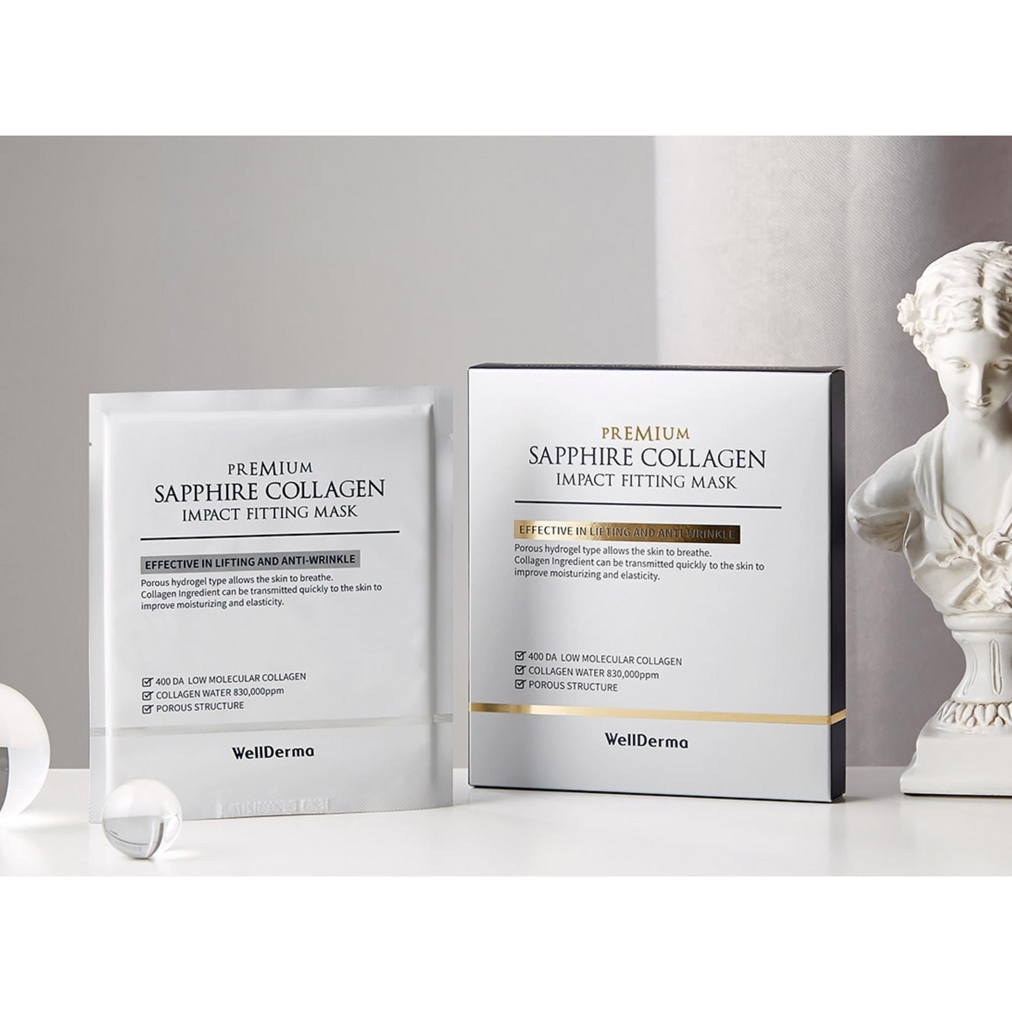 Wellderma Premium Sapphire Collagen Impact Fitting Mask 25g