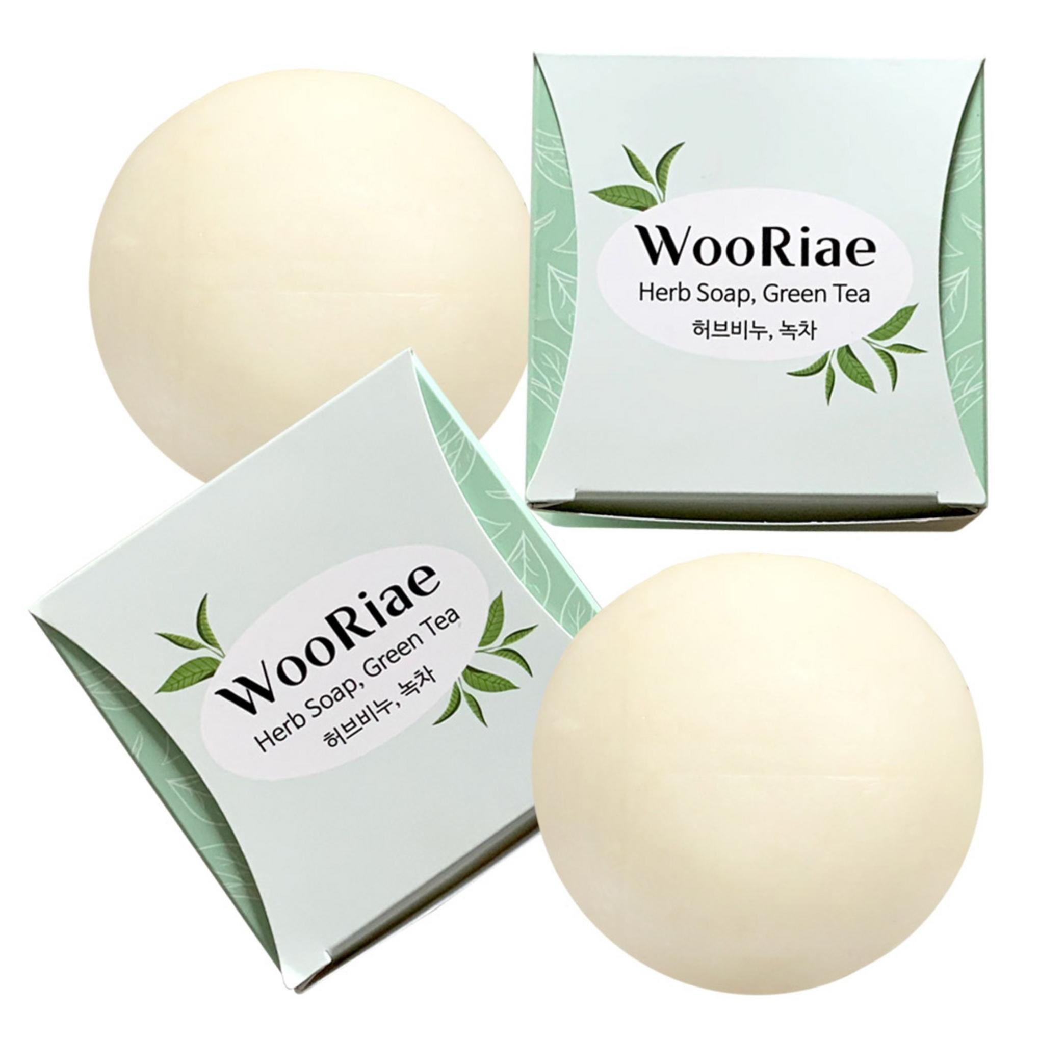 Мыло Wooriae Herb Green Tea, выдержанное в старом стиле