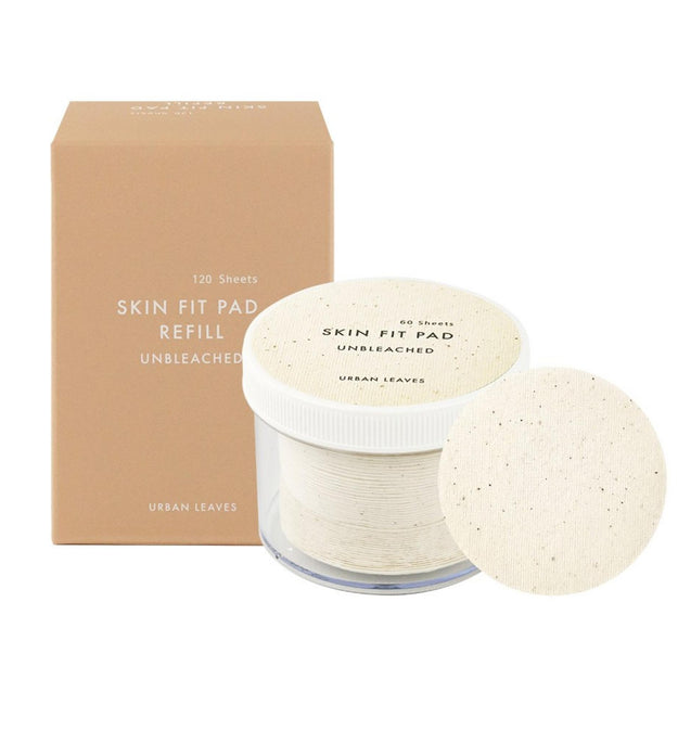 Urban Lives Unbleached Type Skin Fit Pad 60p + Refill Type 120p Set