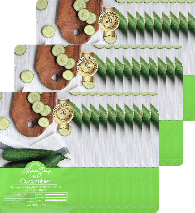 Pack de masques au concombre Grace Day