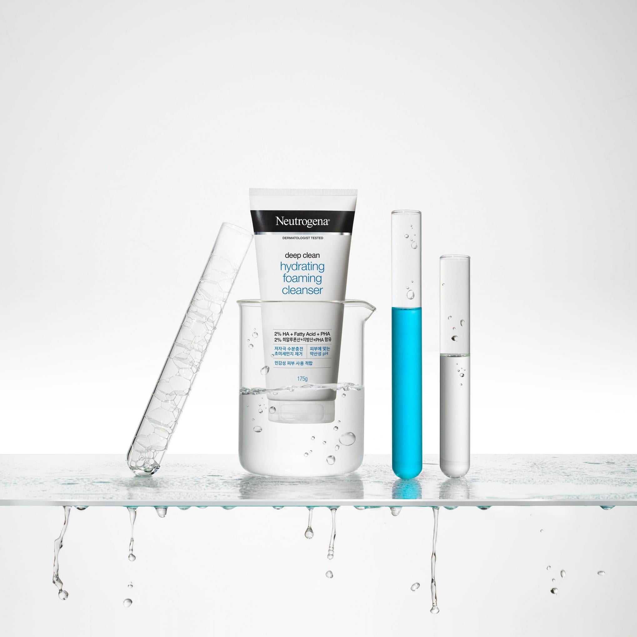 Neutrogena Deep Clean Gel de Limpeza Espumoso Hidratante com Ácido Fraco