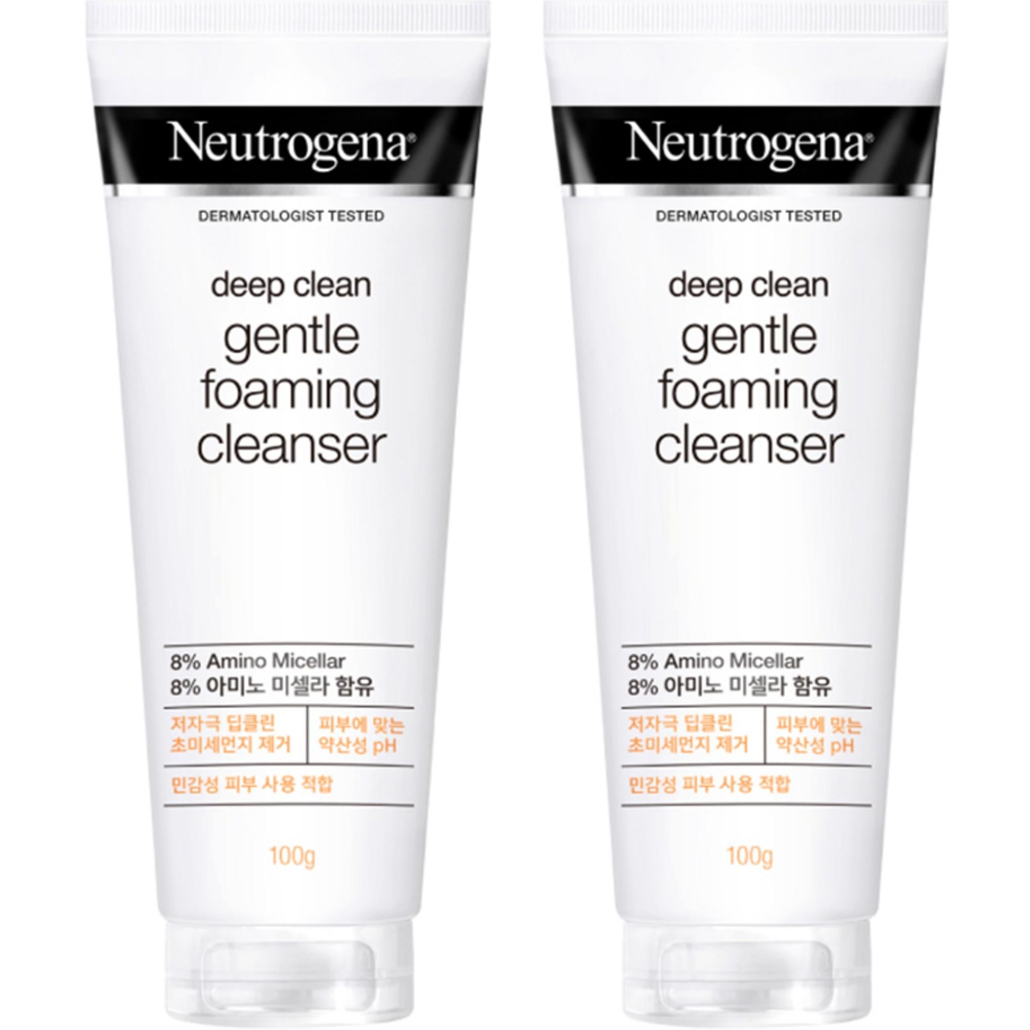 Neutrogena Limpiador Espumoso Suave, Ligeramente Ácido, de Limpieza Profunda