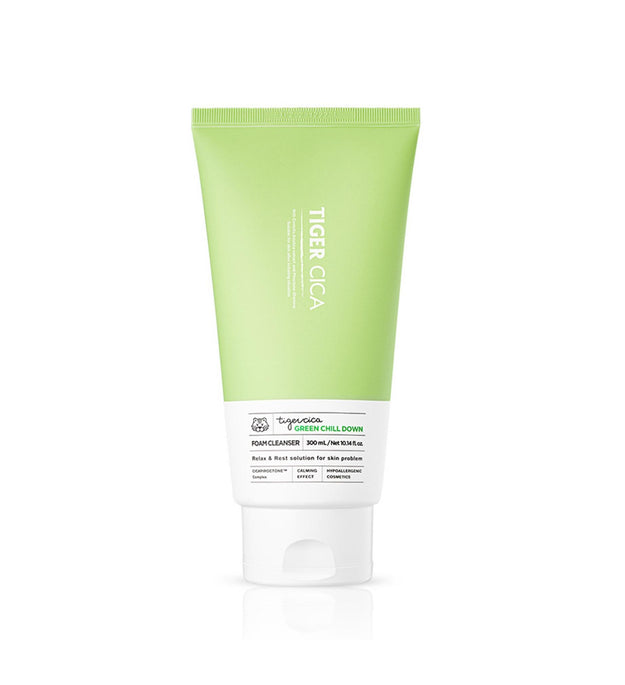 La sua pelle Tiger Cica Green Chill Down Foam Cleanser