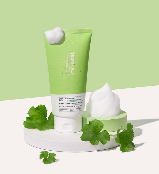 La sua pelle Tiger Cica Green Chill Down Foam Cleanser