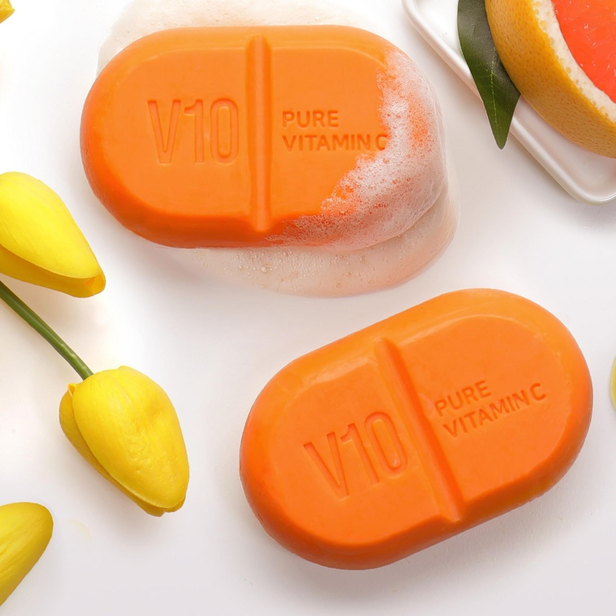 SOME BY MI Очищающее мыло с чистым витамином C V10 106г + Чудо-тоник 6мл x 2 шт набор