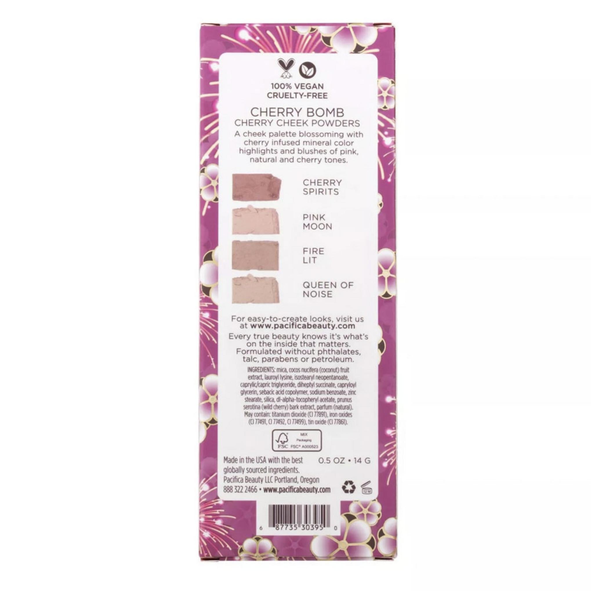 Pacifica Cherry Balm Вишневая пудра для щек 14 г