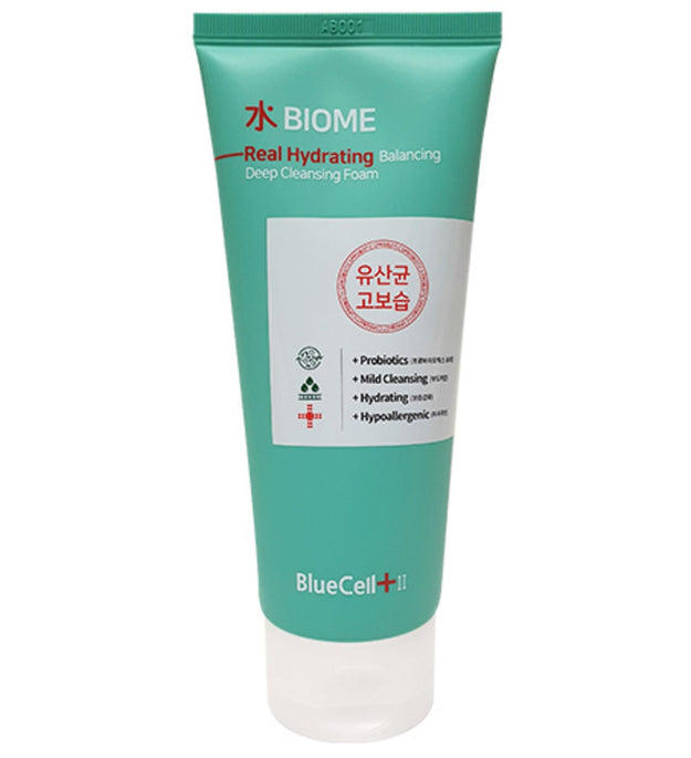 Blue Cell Soo Biome Real Mousse nettoyante en profondeur hydratante et équilibrante