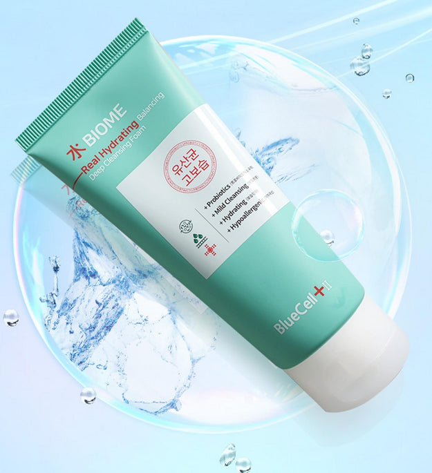 Blue Cell Soo Biome Real Mousse nettoyante en profondeur hydratante et équilibrante