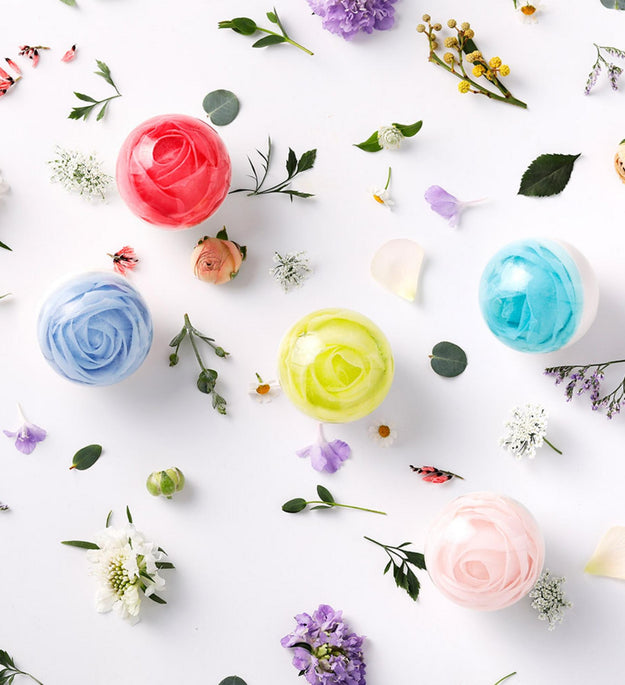 Pla Pla Bead Flower Cleansing Handmade Soap Turquoise Mint