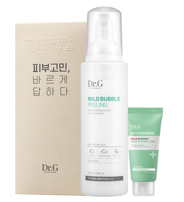 Dr.G Mild Bubble Peeling 135ml + Red Blemish Clear Soothing Foam 30ml Set