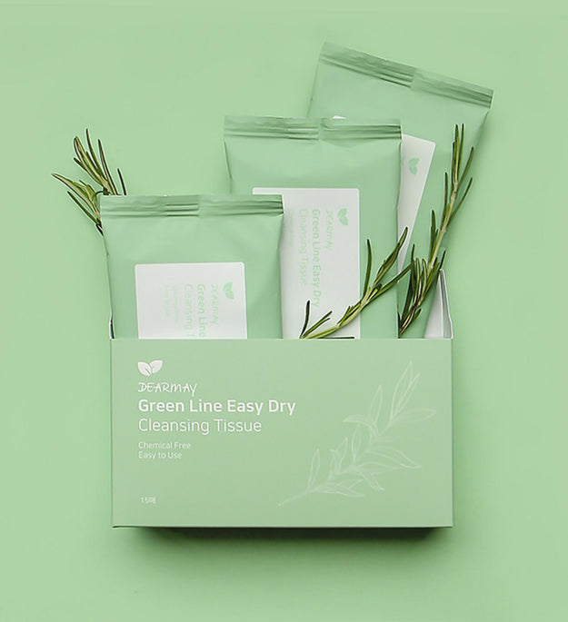 Caro May Green Line Easy Dry Cleansing Tissue