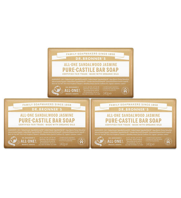 Dr. Bronner's Sandalwood Jasmine Pure Castile Bar Soap