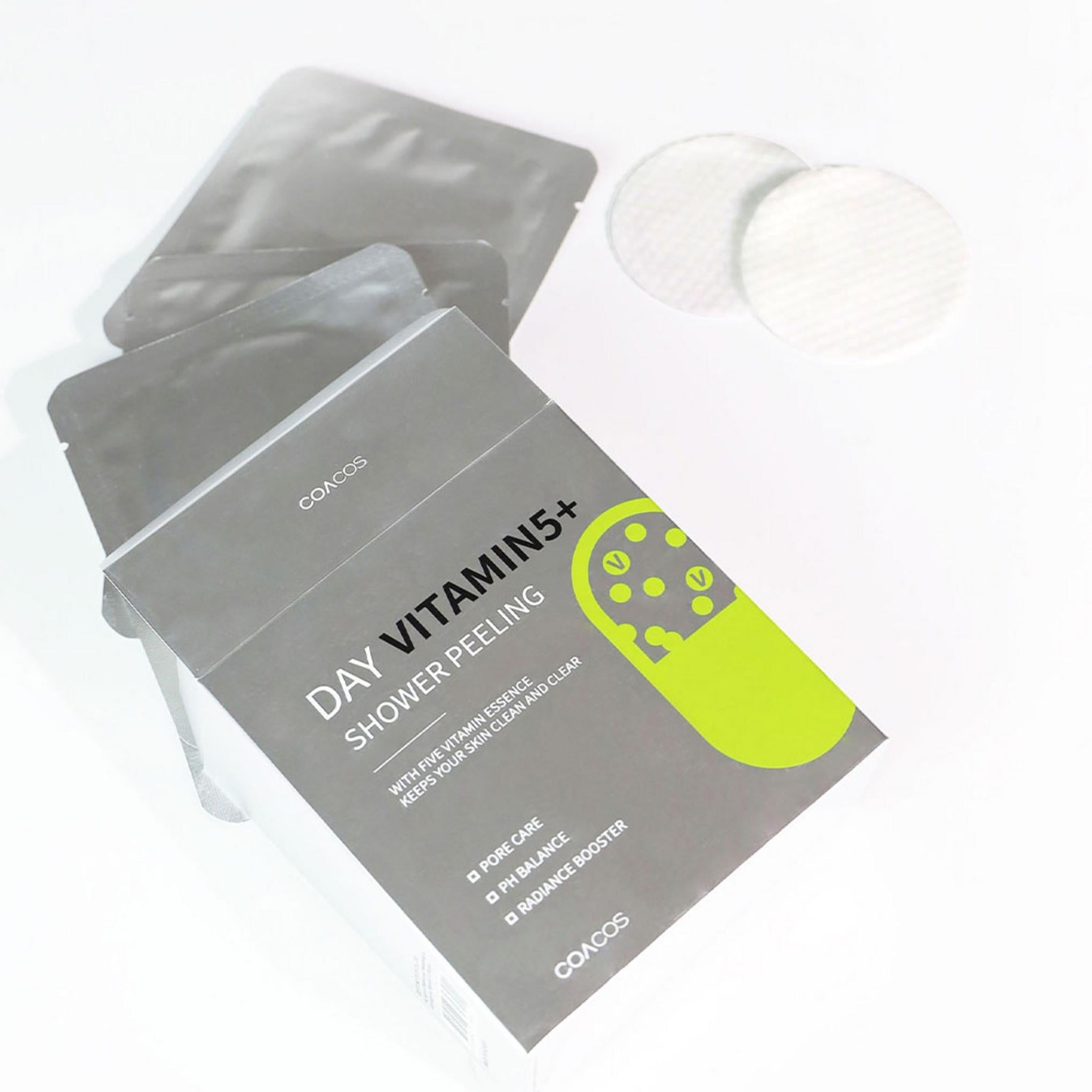 Coacos Day Vitamin 5 Shower Peeling Pad 2p x 15EA